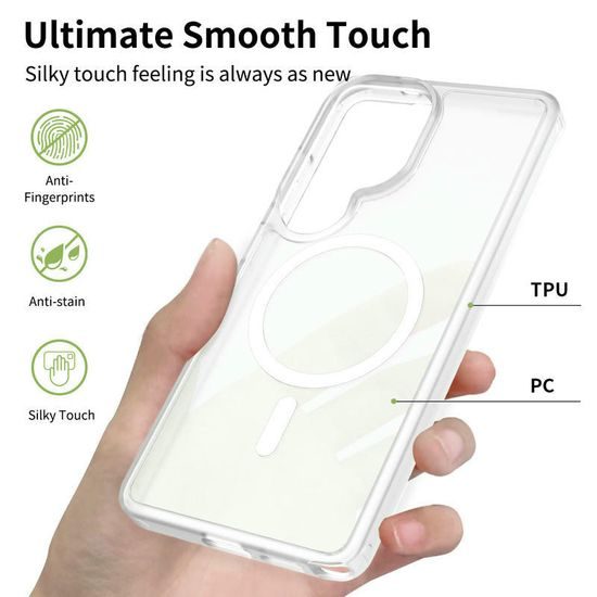 JP MagFit Colour θήκη MagSafe με μαγνήτη N52, Samsung Galaxy S26 Ultra, λευκή