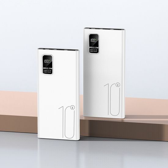 Powerbank 10000mAh, PD 22,5W, QC3.0, λευκό