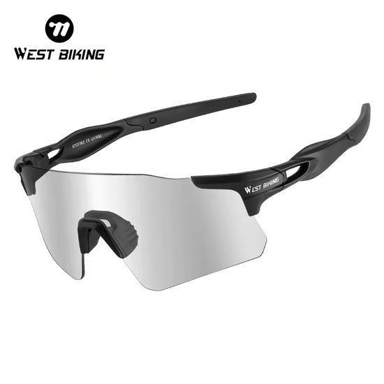 West Biking Fahrradbrille Photochromatisch für Radsport - Anti-Fog UV400 Sportbrille - Schwarz