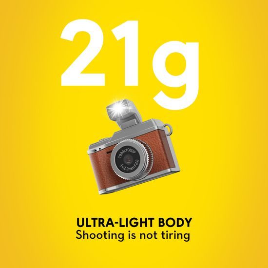 S151 Mini Life Camera - Tragbare Mini-Kamera mit 1080P Full HD Video - Braun