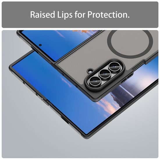 Techsuit HaloFrost II MagSafe Schutzhülle für Samsung Galaxy Z Fold8 Ultra - Magnetische Handyhülle mit Stoßschutz - Schwarz