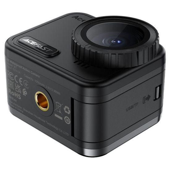 Acefast Actiecamera (X1) - 4K, 20 MP, IPX8 Waterdicht - Zwart