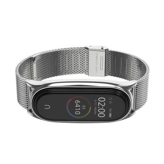 Tech-Protect Milanese Pull 2 szíj a Xiaomi Mi Smart Band 7-hez, ezüst