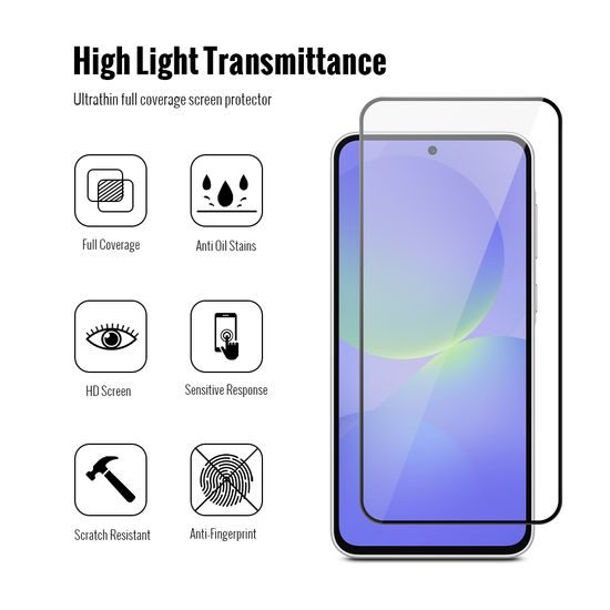 JP 5D Combo pack, Sada 2 5D tvrzených skel a 2 sklíček na fotoaparát, Samsung Galaxy A57