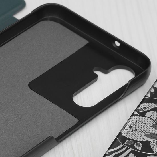 Eco Leather View Case, Samsung Galaxy S25 FE, πράσινο