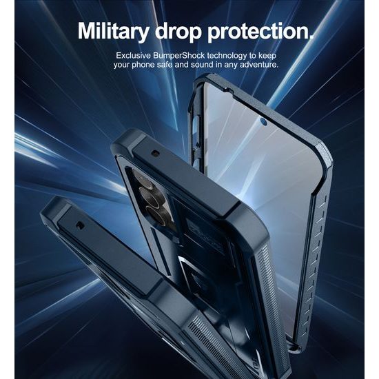 Dexnor 360 Kickstand obal Samsung Galaxy S23 FE, modrý