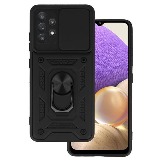 Slide Camera Armor Case, Samsung Galaxy A32 4G, črn