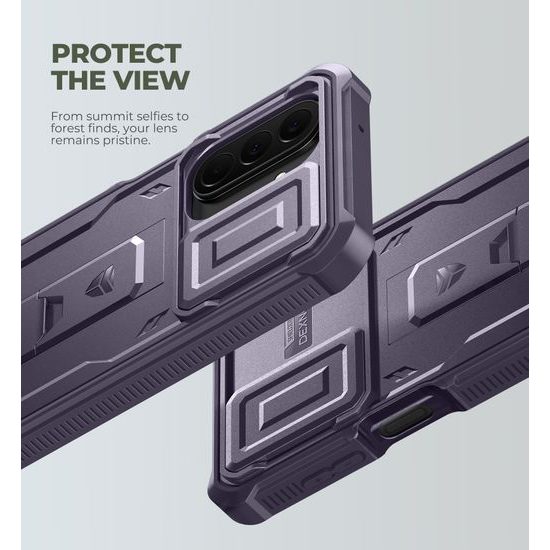 Dexnor 360 Kickstand Camprotector obal Samsung Galaxy A27, fialový