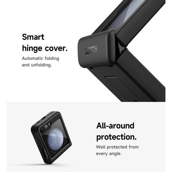 Suritch 360 Θήκη Samsung Galaxy Z Flip 5, Μαύρη