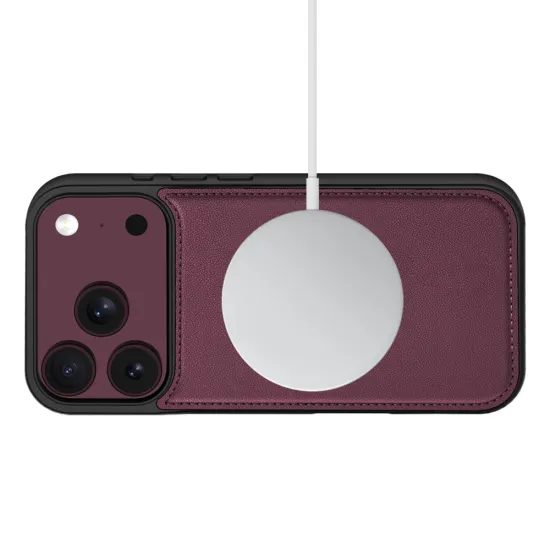 iPhone 17 Pro / 18 Pro vāciņš – Tech-Protect Wallet MagSafe – vīnsarkans