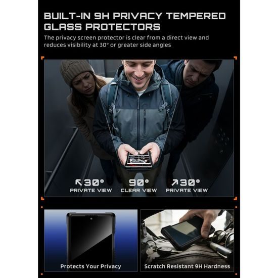 Supcase UB Grip Mag MagSafe Privacy, Samsung Galaxy Z Fold 8, čierny