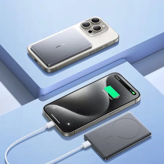 Joyroom JR-PBM08 20W Bezdrátová powerbanka 5000mAh, šedá