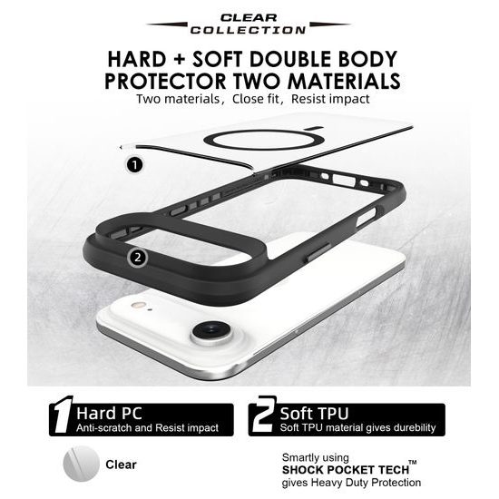 Θήκη JP MagFit MagSafe με πιστοποιητικό 3M SGS, iPhone Air, μαύρο