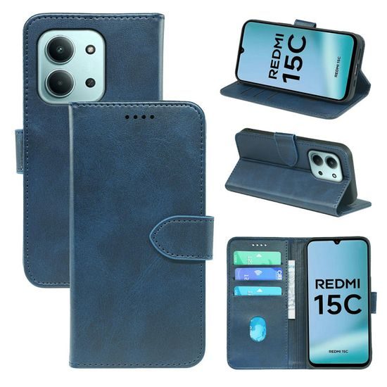 Μαγνητική Θήκη, Xiaomi Redmi 15C, μπλε