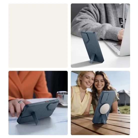 Suritch MagSafe Kickstand Camprotector obal Samsung Galaxy S26 Plus, modrý