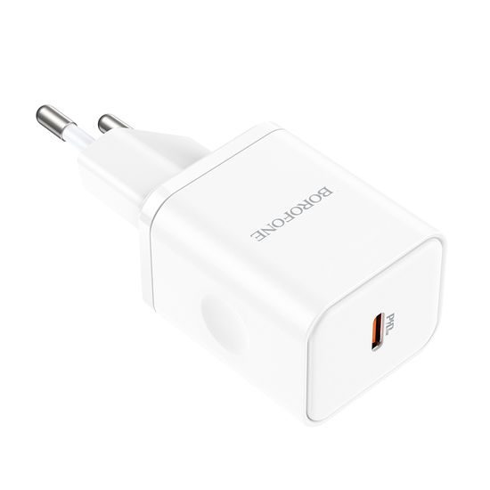 Borofone adaptér BN6 Field - USB-C, QC 3.0, PD, 20W, biela