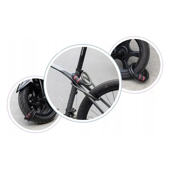 Rockbros RKS507-1BK Zámok na bicykel, 1,8 m, čierny