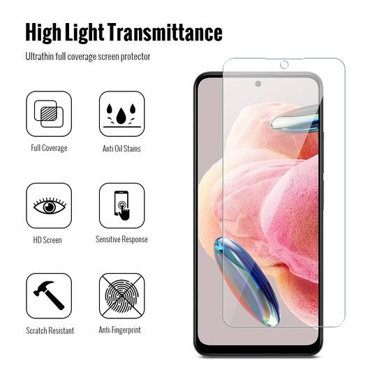 Πακέτο JP Combo, Σετ 2 προστατευτικών γυαλιών και 2 καλυμμάτων φακού, Xiaomi Redmi Note 12 4G