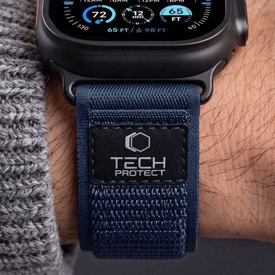 Tech-Protect Nylon Elite Apple Watch 8 / 9 / 10 / 11 / 12 / SE / Ultra (44 / 45 / 46 / 49) mm, modro-oranžový