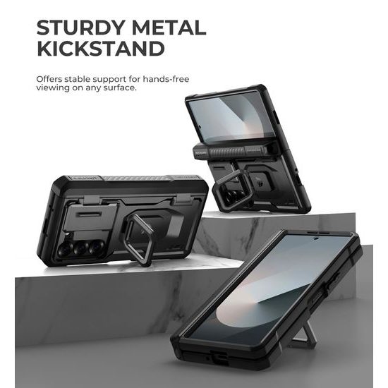 Dexnor 360 Kickstand Camprotector obal Samsung Galaxy Z Fold 6, černý