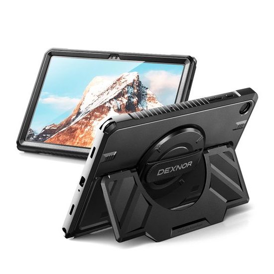 Dexnor 360 Περιστρεφόμενη θήκη, Samsung Galaxy Tab A9 Plus, μαύρη