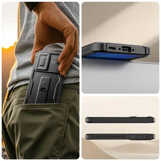 Tech-Protect Kevlar Cam+ tok, Samsung Galaxy A36 / A37 5G, fekete