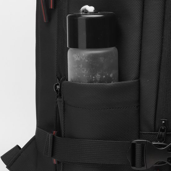 JP Rucksack B15 für Alltag und Freizeit - 48x33x20~25 cm - Schwarz