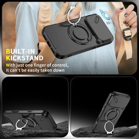 Camslide Stand etui, iPhone 18 Pro Max, črn