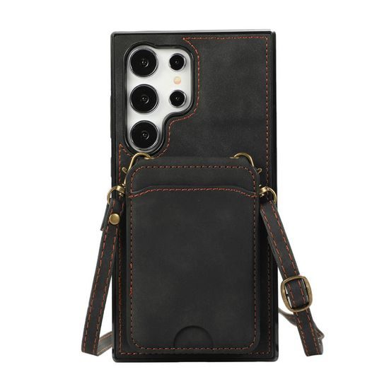 Θήκη Crossbody, Samsung Galaxy S25 Ultra, μαύρη