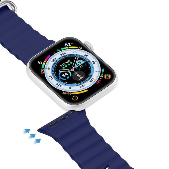 Dux Ducis Strap remienok, Apple Watch 8 / 7 / 6 / 5 / 4 / 3 / 2 / SE (41 / 40 / 38 mm), modrý