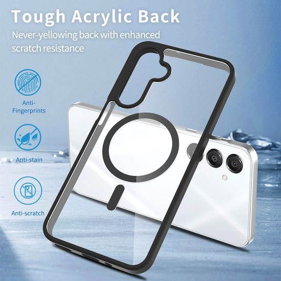 JP MagFit Clear MagSafe obal s N52 magnetom, Samsung Galaxy A16 5G, čierny