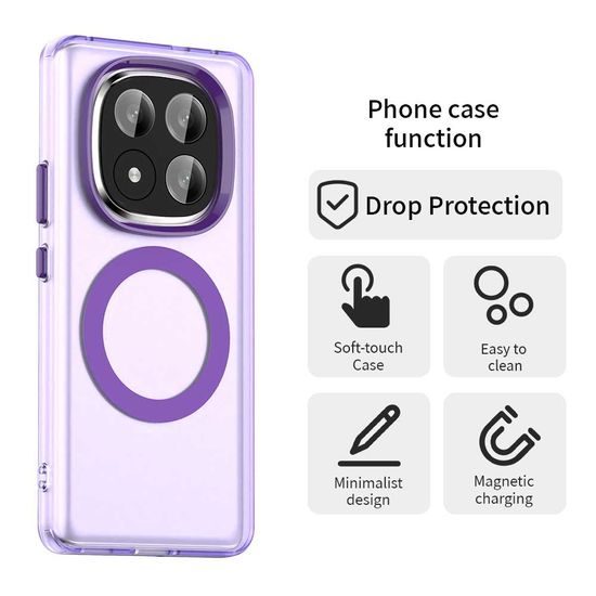 Techsuit CandyCase MagSafe, Xiaomi Redmi Note 14 Pro Plus 5G, μωβ
