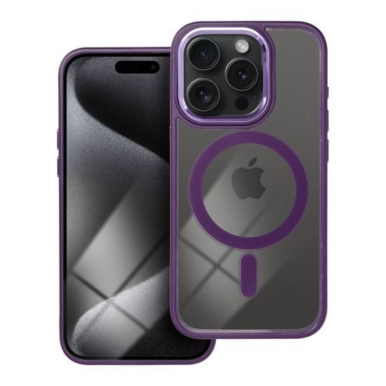Színes Edge Mag Cover MagSafe védőtok, iPhone 15 Pro, lila