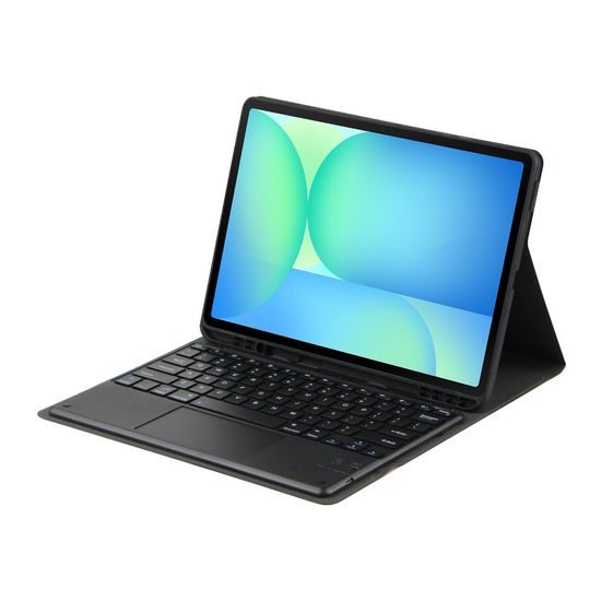 JP Μαγνητική Θήκη με Πληκτρολόγιο Bluetooth, Touchpad, Φωτισμό και Βάση για Stylus, Samsung Galaxy Tab S10 FE+, Μαύρη