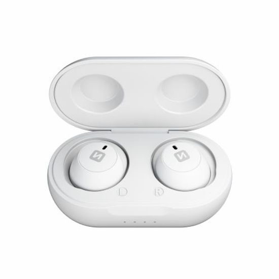 Căști Swissten Bluetooth TWS Stonebuds, albe