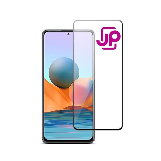 JP 5D zaščitno kaljeno steklo, Xiaomi Redmi Note 10, črno