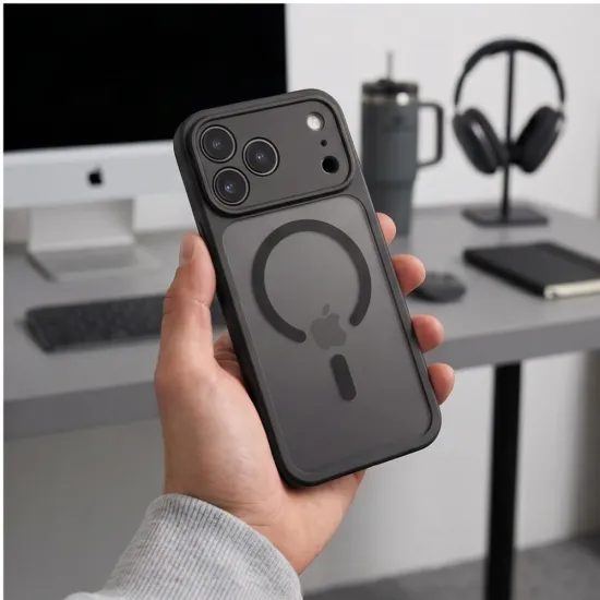 iPhone 17 Pro / 18 Pro ümbris – Tech-Protect BasicMag MagSafe – matt must