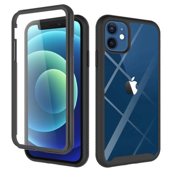 Techsuit Defense360 Pro + Zaščitna folija, iPhone 12 / 12 Pro, črna