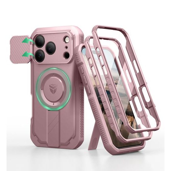 Dexnor MagSafe Kickstand Camprotector θήκη iPhone 17 Pro, ροζ