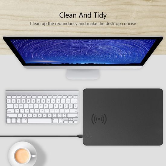 PowerDesk Qi Mat Pro Επιφάνεια γραφείου με ενσωματωμένη ασύρματη φόρτιση