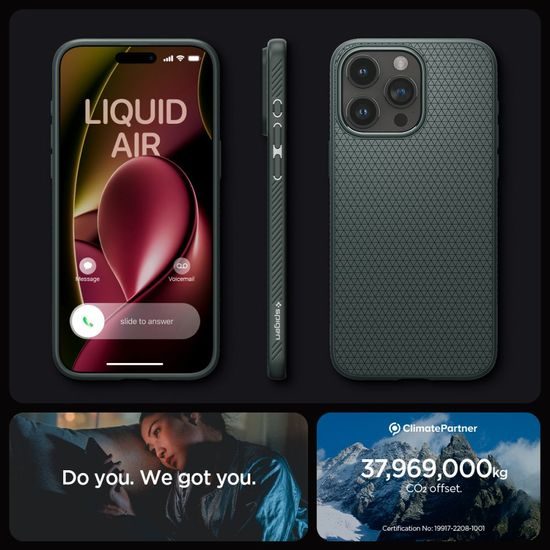 Spigen Liquid Air, iPhone 15 Pro Max, zelena