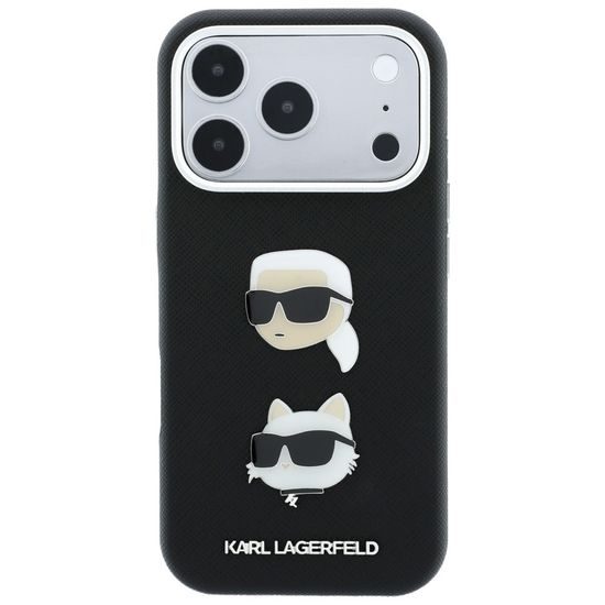 Karl Lagerfeld Saffiano K&C Heads Pins and Logo Crossbody ümbris iPhone 17 Pro Max / 18 Pro Max – must
