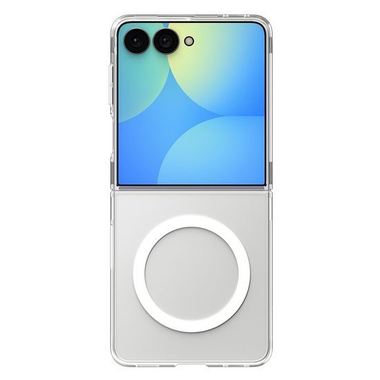 Samsung Galaxy Z Flip 8 ümbris – Spigen AirSkin MagSafe – läbipaistev / valge