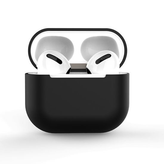 Měkké silikonové pouzdro na sluchátka Apple AirPods 3, černé (pouzdro C)