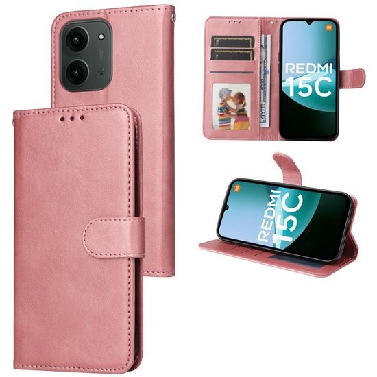 Θήκη με Μαγνήτη, Xiaomi Redmi 15C, ροζ