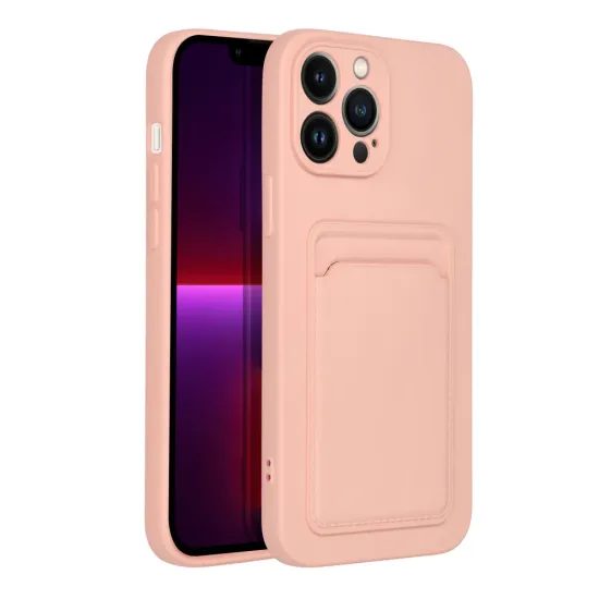 Card Case tok, iPhone 13 Pro Max, rózsaszín