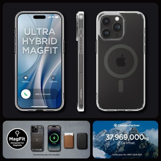 Spigen Ultra Hybrid Mag με MagSafe, iPhone 15 Pro Max, γραφίτης
