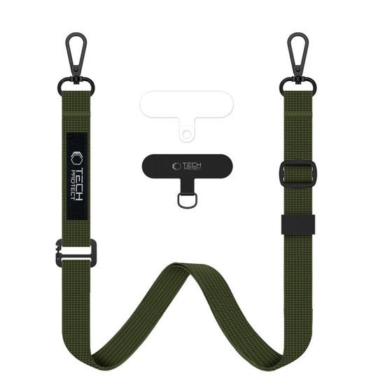 Tech-Protect C6S Crossbody ιμάντας, σκούρο πράσινο