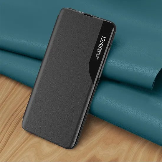 Eco Leather View Case, Samsung Galaxy S22 Plus, čierne
