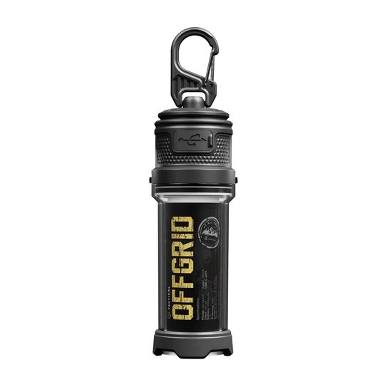 Tactical OffGrid LED Campinglampe mit Powerbank - 250 Lumen - IPX6 Wasserdicht